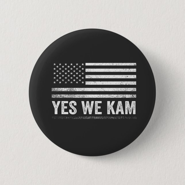 Yes We Kam 2024 American Flag Button (Vorderseite)
