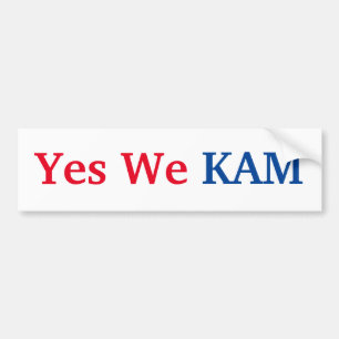 Yes We Kam - Elect Kamala Harris Autoaufkleber