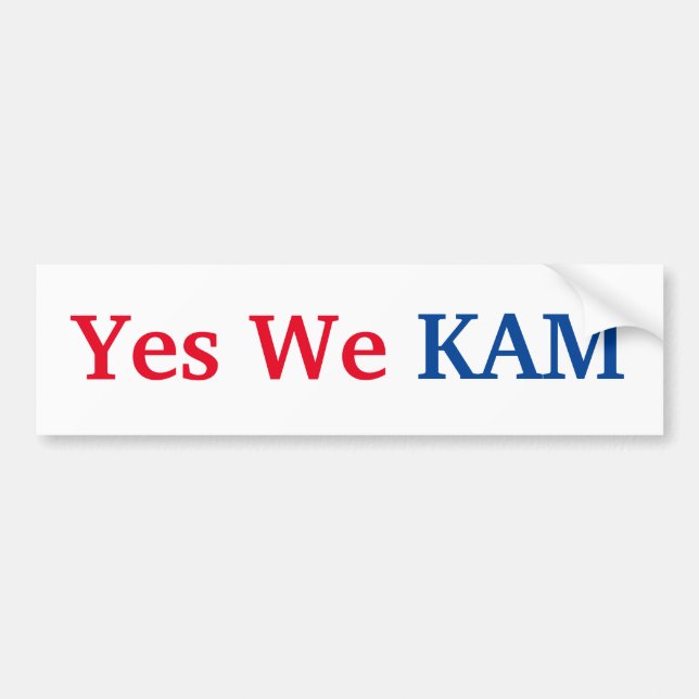 Yes We Kam - Elect Kamala Harris Autoaufkleber (Vorne)