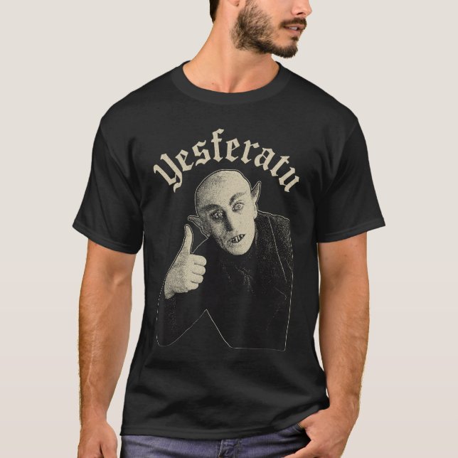 Yesferatu Funny Vampire Parody Meme Halloween frie T-Shirt (Vorderseite)