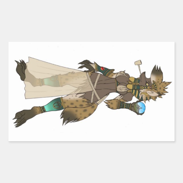 Yeshka-Göttin Rechteckiger Aufkleber (Vorderseite)