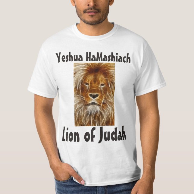 Yeshua HaMashiach, LION OF JUDAH T - Shirt (Vorderseite)