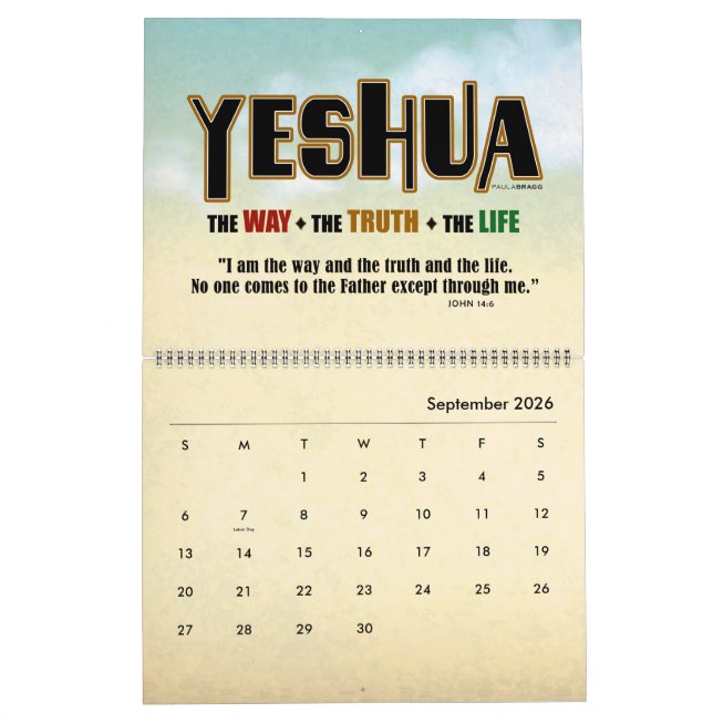 YESHUA Jesus hebräischer jüdischer christlicher Kalender (Sep 2026)