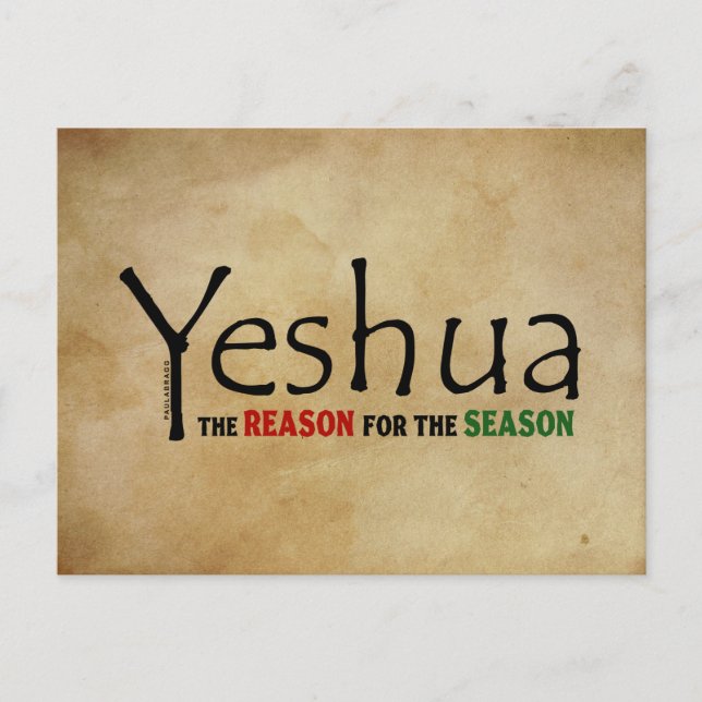 Yeshua (Jesus) Weihnachten Grund der Jahreszeit (Vorderseite)