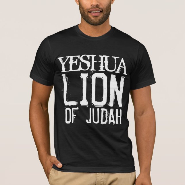 YESHUA LION DES T-shirts JUDAH CHRISTIAN JEWISH (Devant)