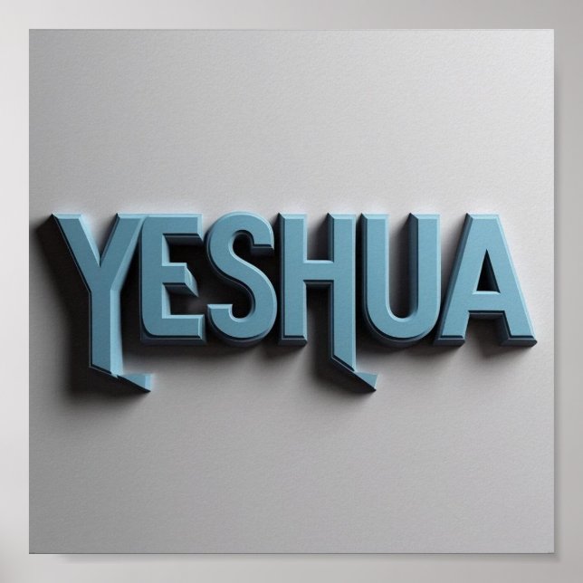 Yeshua Matte Poster Print | Hebrew Ai Design (Vorne)