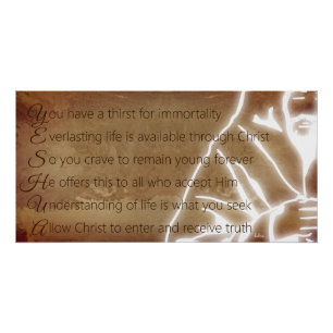 YESHUA Messias Jesus Christus Christliches Gedicht Poster