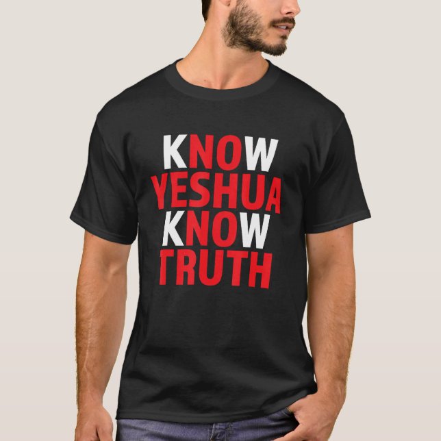 Yeshua Shirt Christlich Faith Hebräischer Name für (Vorderseite)