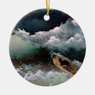 Yeshuas Katze: Sturm-Wellen Keramikornament