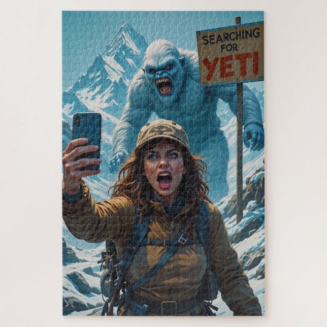 Yeti Bigfoot Sasquatch Selfie Mount Everest (Vertikal)