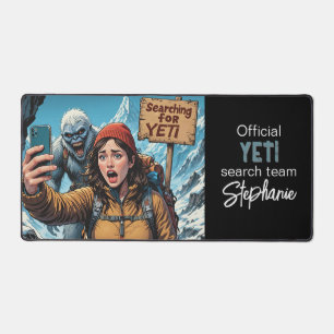 Yeti Bigfoot Sasquatch Selfie Schreibtischunterlage