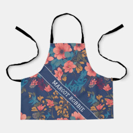 Yeti Floral Personalisiertes Muster Schürze