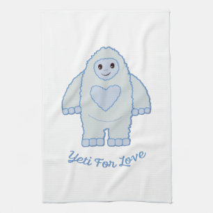 Yeti für Liebe Geschirrtuch