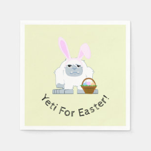 Yeti für Ostern Niedlich Ostern Yeti Serviette