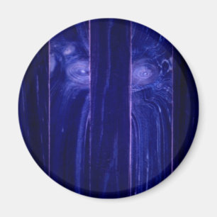 Yeti-Gesicht in Holzkiste Magnet