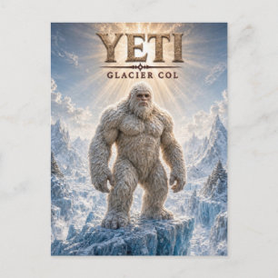 Yeti Gletscher Col Dark Cinema Postkarte
