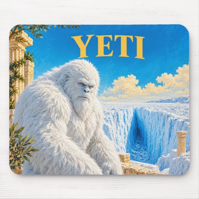 Yeti, Gothic Fantasy Monster Mousepad (Vorne)
