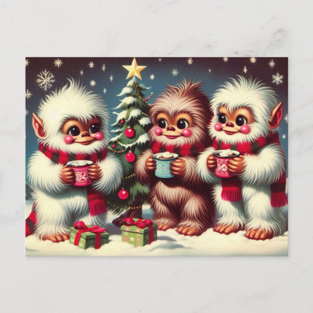 Yeti-Grüße Postkarte (Vorderseite)