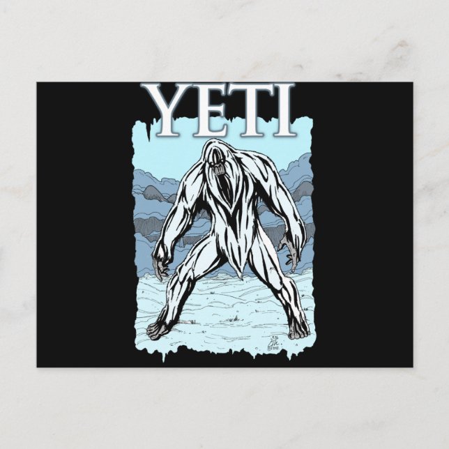 Yeti Postkarte (Vorderseite)
