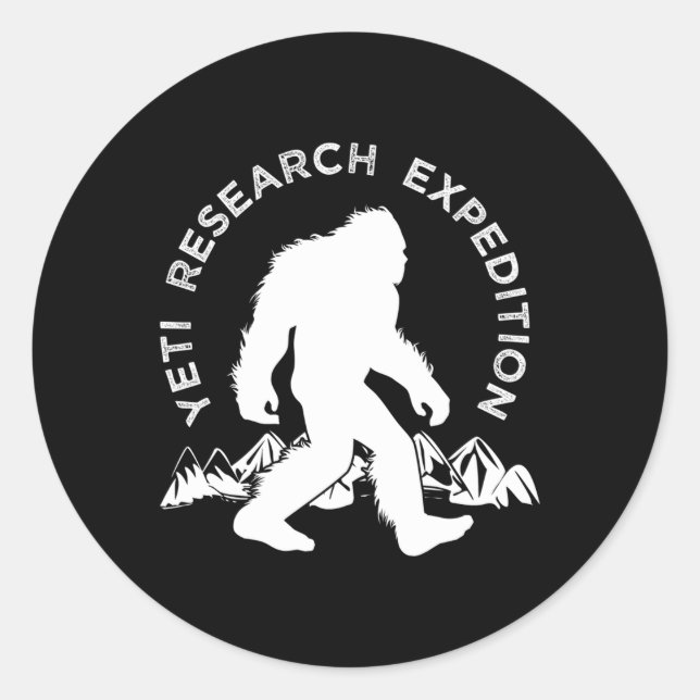 Yeti Research Expedition Yeti Runder Aufkleber (Vorderseite)