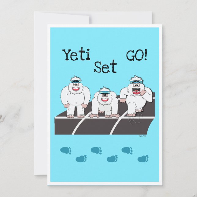 Yeti Set Einladung (Vorderseite)