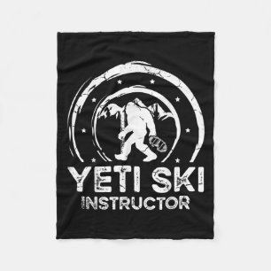 Yeti-Ski-Lehrer Sasquatch Für Eine Frau Skifahrer Fleecedecke