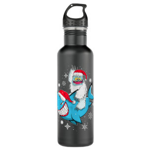 Yeti To Party Shark Weihnachtsmannmütze Weihnachte Edelstahlflasche