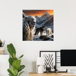Yeti und das Snow Leopard Poster