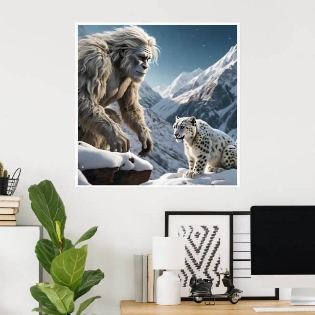 Yeti und der Schneeleopard Poster (Heimbüro)