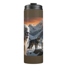 Yeti und der Schneeleopard Thermosbecher