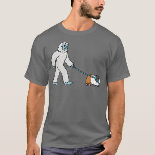 Yeti Walking Guinea Schweinekryptozoologie Haustie T-Shirt