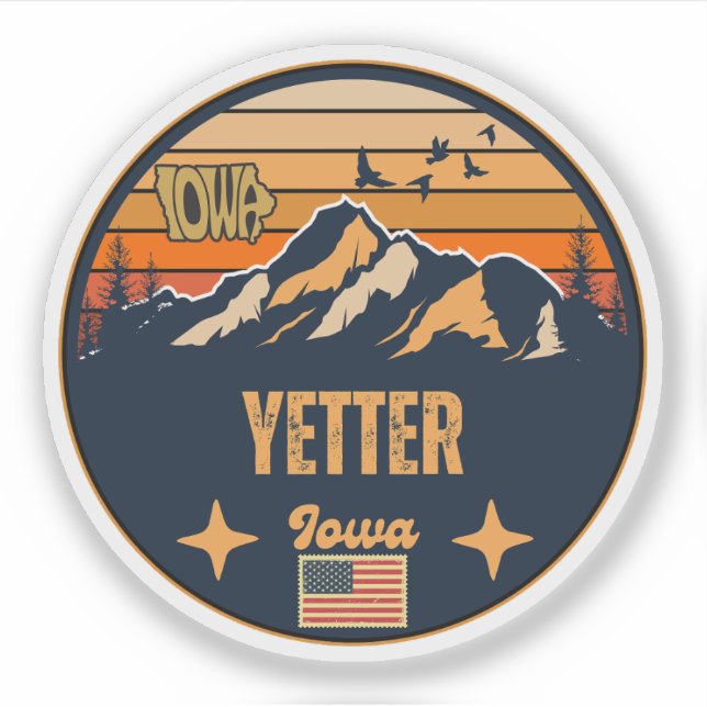 Yetter, Iowa Aufkleber (Vorderseite)