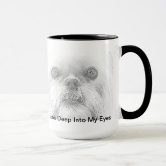 Yeux de chien de griffon de Bruxelles de tasse