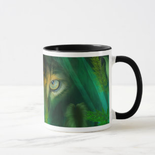 Yeux de jungle - tasse d'art de Jaguar