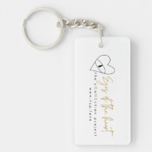 Yeux du porte - clé acrylique du coeur