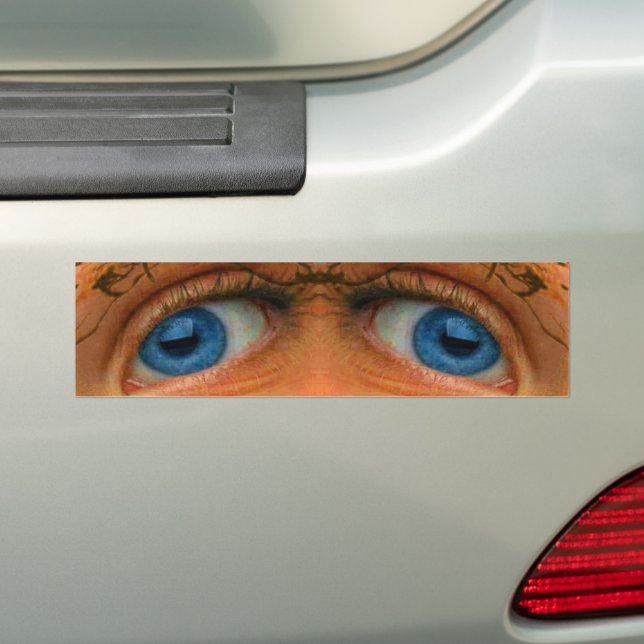 Yeux d'un sticker pare-chocs Alien (En voiture)