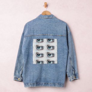 Yeux Stylés Artwork Jean Femmes Streetwear Regarda