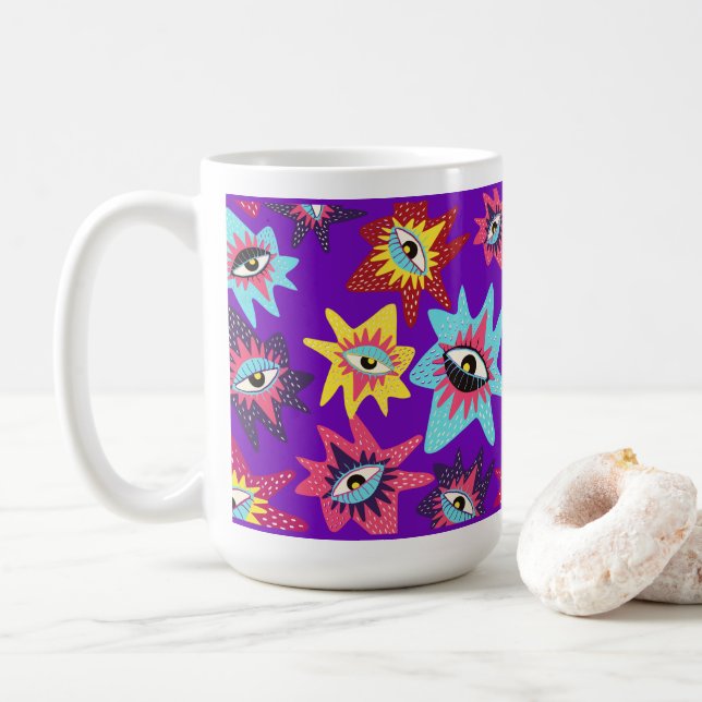 Yeux 🌸 tasse de café 15oz (Avec donut)
