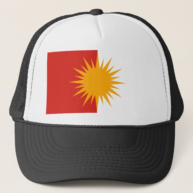 Yezidi Flaggen-Hut Truckerkappe (Vorderseite)