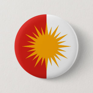 Yezidi Flaggen-Knopf Button
