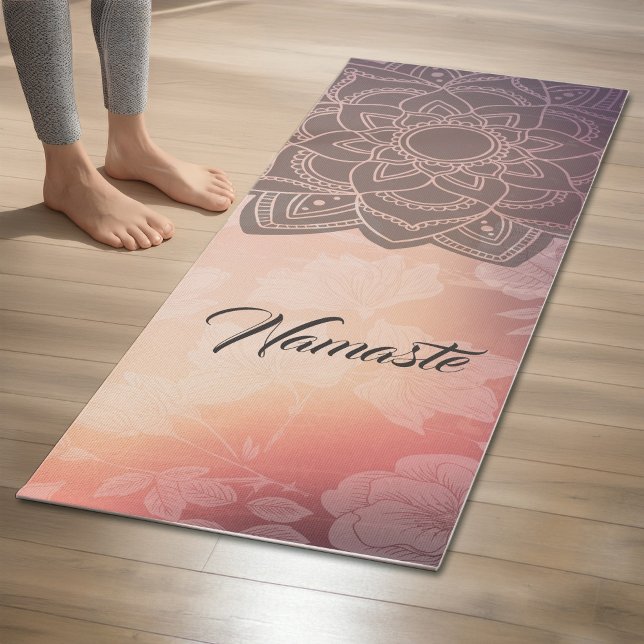 YGA Meditation Instructor Mandala Floral Damask Yogamatte (Von Creator hochgeladen)