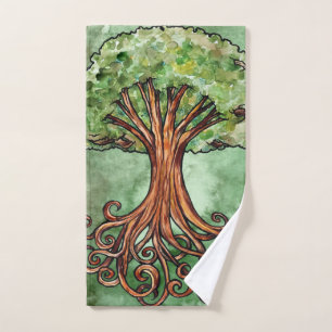 Yggdrasil Arbre Norse Mythologie Aquarelle