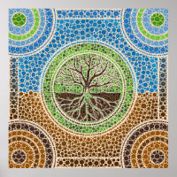 Yggdrasil - Baum des Lebens Dot Art #1