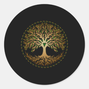 Yggdrasil, Celtic, Tree, Life, Norse, Mythologie, Runder Aufkleber
