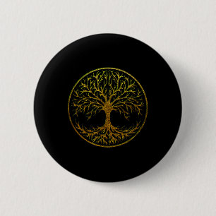 Yggdrasil, keltischer Baum des Lebens, nordische M Button