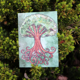 Yggdrasil Tree Norse Mythology Watercolor Card Karte