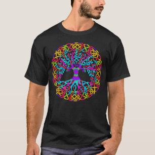 Yggdrasil Tree of Life Celtic Krawatte Dyed Nordic T-Shirt