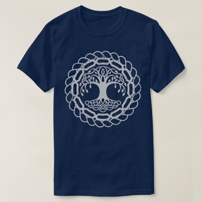 Yggdrasil Tree of Life Norse Runes Walken Northmen T-Shirt (Design vorne)