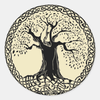 Yggdrasil Wikinger Baum Midgard Odhin Runder Aufkleber