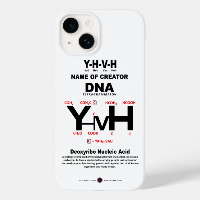YHVH-DNA Chemical Bond Case-Mate iPhone 14 Hülle (Rückseite)